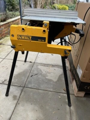 £180 • Buy DEWALT DW 742 FLIP OVER TABLE SAW / CHOP MITRE SAW With BLADE And LEGS