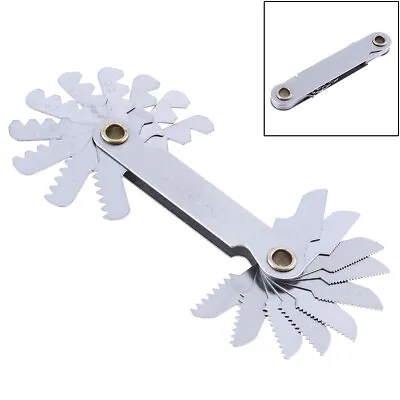 Stainless Steel Thread Gauge 60 Degree Metric Screw Pitch 0.5-7.0 Blades • $4.99