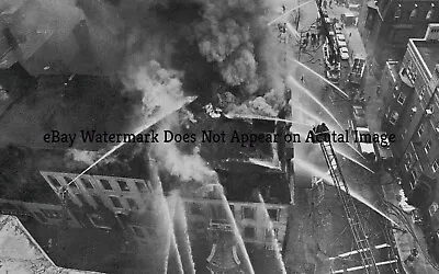 $5 • Buy Philadelphia PA Fire Dept Vintage Bartosz Postcard 3 Alarms 1970 Snorkel Aerial