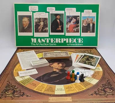 Vintage Masterpiece The Art Auction Board Game By Parker Brothers 1976 Complete • $39.95