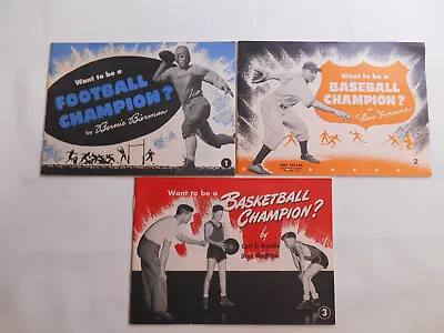 $19.99 • Buy Lot Of 3 1945 Wheaties Library Of Sports Want To Be A Champion? #1 #2 #3
