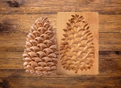 $7.99 • Buy Wood Pinecone Cookie Mold - Cookie Cutter - Cookie Stamp - Gift For Baking Lover