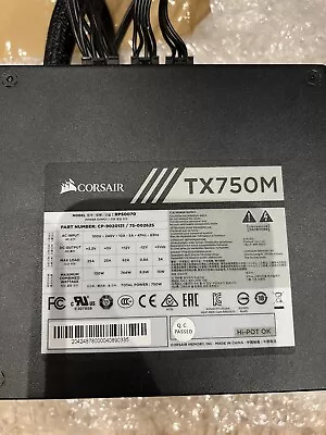 Corsair TX750M 750W Semi-Modular Power Supply Unit 80 Plus Gold -Black • £55