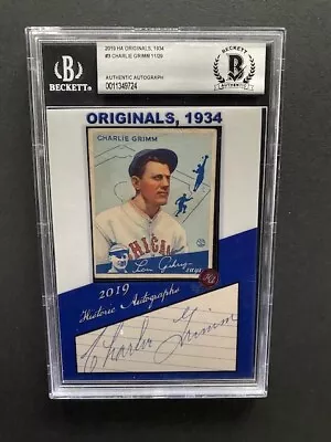 $199 • Buy RARE!!! 1934 Goudey  Lou Gehrig Says  Charlie Grimm With Auto. Beckett Auth.