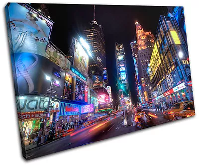 New York Times Square City SINGLE CANVAS WALL ART Picture Print VA • $64.99