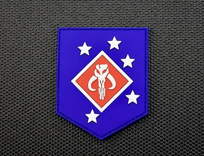 3D PVC Mandalorian Raider Patch GITD Star Wars MARSOC USMC Boba Fett Mythosaur • $8.50