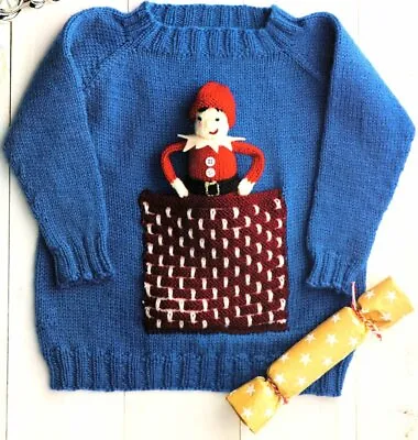 £1.99 • Buy  Childrens Christmas Elf Xmas Sweater 20  -30   1-10 Yr   ~ DK  Knitting Pattern