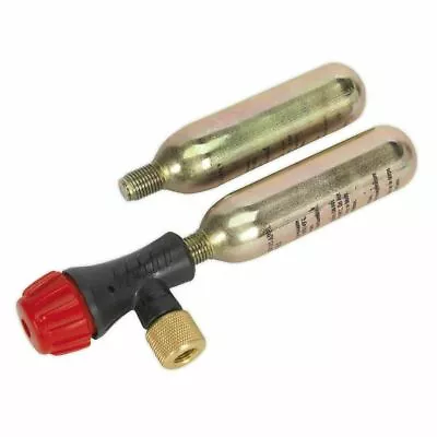 £4.95 • Buy Pump Inflator & Threaded 16g Gram CO2 Cartridges For Bike Car Cycle Tyre Pump 