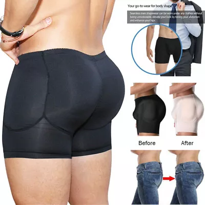 Mens Padded Enhancing Underwear Hip Up Seamless Butt Lifter Briefs Trunks Boxer • $21.79