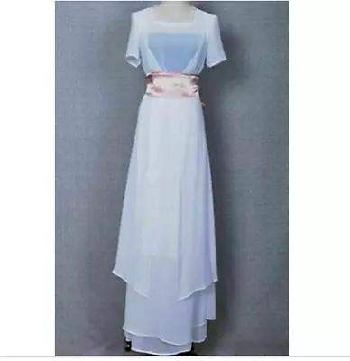 Titanic Cosplay Rose Costume Tailed Dress Women Graceful Gown Halloween@ • $22.91