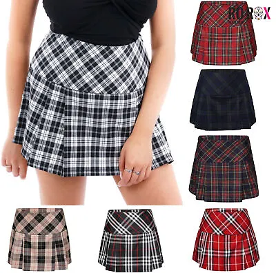 £6.99 • Buy Ro Rox Mini Skirt Billie Tartan Women High Waist Scottish Plaid Check Kilt Punk 