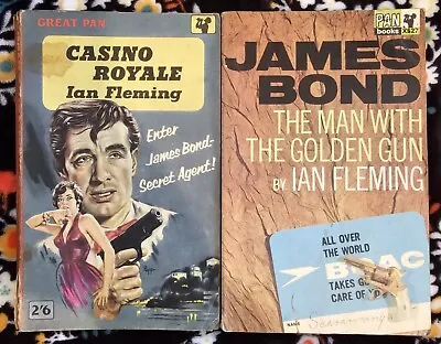 Ian Fleming James Bond Casino Royale The Man With The Golden Gun Great Pan   • £12