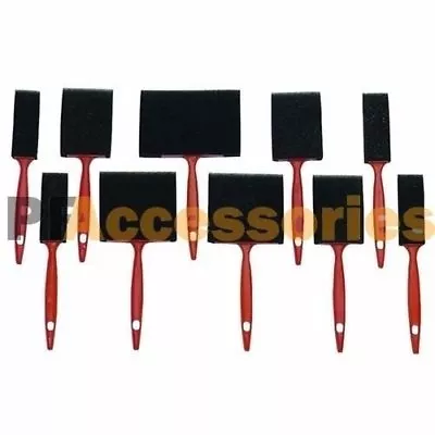 $7.39 • Buy 10 Pcs Foam Paint Brush Sponge 4  3  2  1  Oil Stain Polyurethane Craft Touch Up