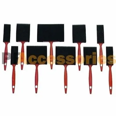 10 Pcs Foam Paint Brush Sponge 4  3  2  1  Oil Stain Polyurethane Craft Touch Up • $7.50