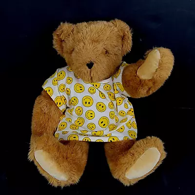 Vermont Teddy Bear 15” Jointed Plush Smiley Face Gown • $25.17