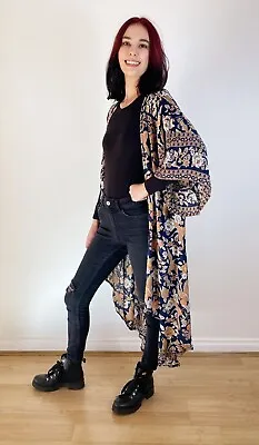 NEW Mystical Songbird Boho Navy Kimono One Size • $52