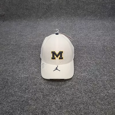 Michigan Wolverines Hat Cap Strap Back Adjustable White Blue Nike Air Jordan  • $29.99