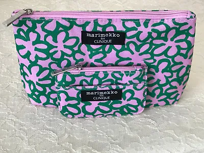 Clinique Marimekko PINK Cosmetic Bag & Credit Card Case LIMIT EDITION  • $9.99