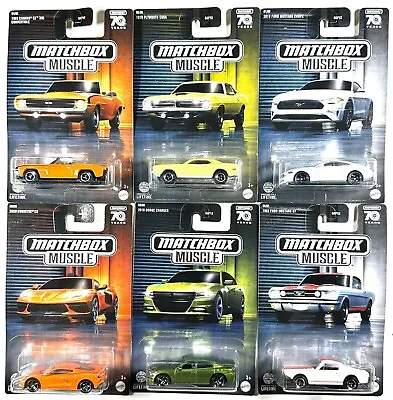 2023 Matchbox Muscle 70 Years Edition Complete Set Of 6 Muscle Cars 🔥 • $24.90