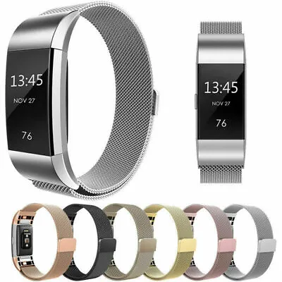 $12.82 • Buy For Fitbit Charge 2 Band Metal Stainless Steel Milanese Loop Wristband Strap AU