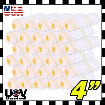 Bulk 4  Inch Mini Paint Roller Covers Refill Gold Stripe Soft Woven 1/2  Nap U • $11