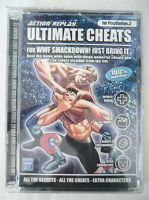 70410 Action Replay Ultimate Cheats For WWF Smackdown Just Bring It - Sony PS2 P • £10.79