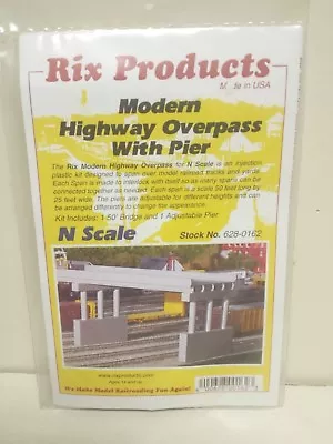 Rix Products 628-0162 - Modern 50' Highway Overpass With Pier - N Scale  • $12.95