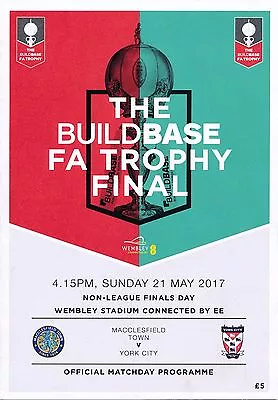 £3.99 • Buy FA TROPHY & VASE  FINAL 2017 York V Macclesfield & South Shields V Cleethorpes