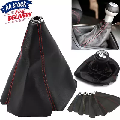 Universal PU Leather Gear Shift Collar Shifter Stick Gaiter Boot Knob Cover AU • $15.88