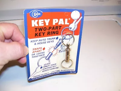 $9.99 • Buy Vintage Nos Key-pal Ring Snap Lock Usa Accessory Ford Gm Chevy Hot Rod 68 Truck