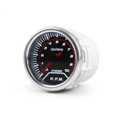 2  52mm Car Tachometer Gauge Tacho Meter White LED 0~10000 RPM Smoke Lens Tint • $19.14