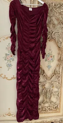 Rubies Quirky  Velvet Scruncy Maxi Dress Wedding/ Evening / M • $18.93