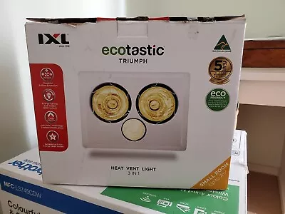 IXL Tastic Triumph 3 In 1  Bathroom Heat Fan  With 2 X 275W Heat Lamps  11341 • $70