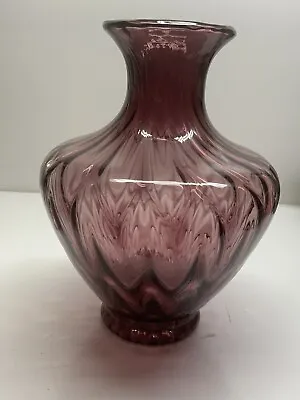 Vintage Fenton Vase Cranberry/Purple Optic 11 X 8.5  • $42