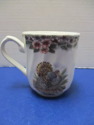 Myott China Queen's Thanksgiving Mug Turkey In Color • $12