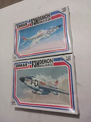 Lot 685 2x Sealed 1/72 3002 Emhar F3H-2N 2M F-3C F-3b Fighter F3 DEMON Kit Plane • $35