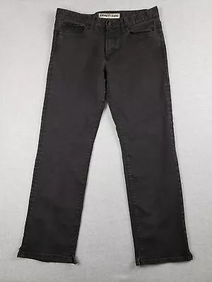 Express Mens Jeans Size 34x31 (HEMMED) Classic Fit Kingston Straight Black Jeans • $7.79