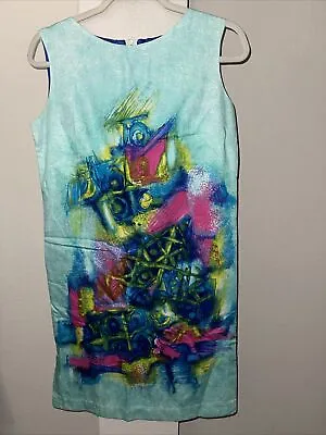 Alice Polynesian Fashions Vintage Psychedelic 60s Tropical Sheath Dress • $65.45