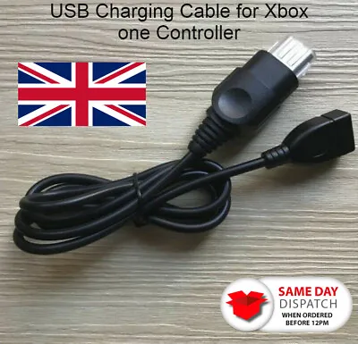 Original Xbox One Controller To Female USB Adapter Converter Cable Cord Black • £4.99