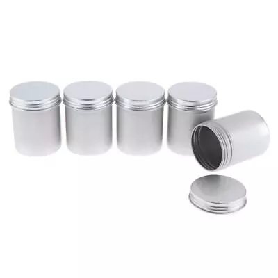 Aluminum Tin Jars Cosmetic Sample Metal Tins Empty Container Pot Screw Lid For • £5.96