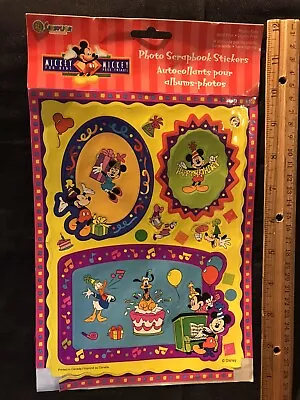 Vintage Sandylion Disney Mickey Mouse Minnie Birthday Border Stickers Scrapbook • $7