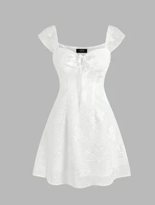 £12 • Buy Cider Floral Jacquard Mini Dress Size S