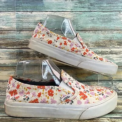 Vans Leila Floral Canvas Sneakers Tennis Shoe Trainers Womens 7M Skateboarding • $20.10