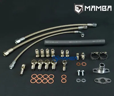 MAMBA Turbo Oil & Water Line Kit For NISSAN Top Mount CA18DET S13 W/ TD05 TD06 • $97.07