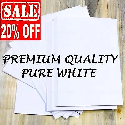 100 SHEETS A4 WHITE 120gsm PAPER PRINTER CRAFT MAKING CARD JOB STOCK TAGS BLANKS • £8.35