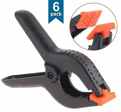 6 X Plastic Spring Clamps Grips Clips Market Stall 2   Micro Small Nylon Craft • £3.09