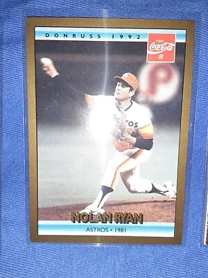 $1.23 • Buy 1992 Donruss Coca-Cola #15 Nolan Ryan Houston Astros FREE SHIPPING MVP HOF