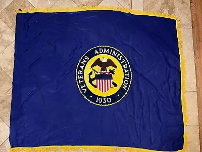 Vintage Flag  Veterans Administration Double Sided Eagle 1930 • $49.99