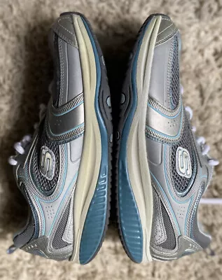 SKECHERS Shape Ups XF Accelerators Shoes Silver Blue SLBL Women's Size 9.5 • $44