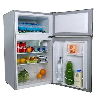 SIA UFF01SS 88L Silver/Grey Freestanding Under Counter 2 Door Fridge Freezer • £139.99